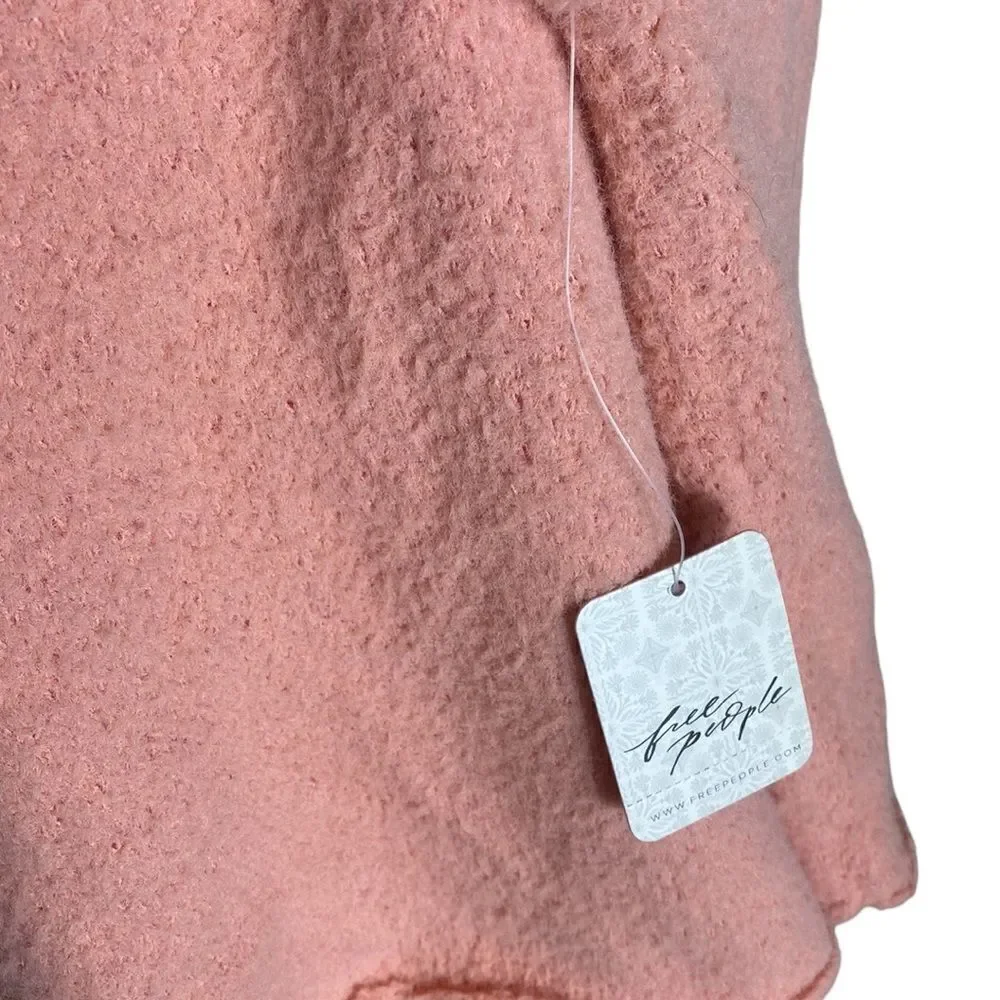 Free people San Vicente peach soft & cozy pullover sweater new medium